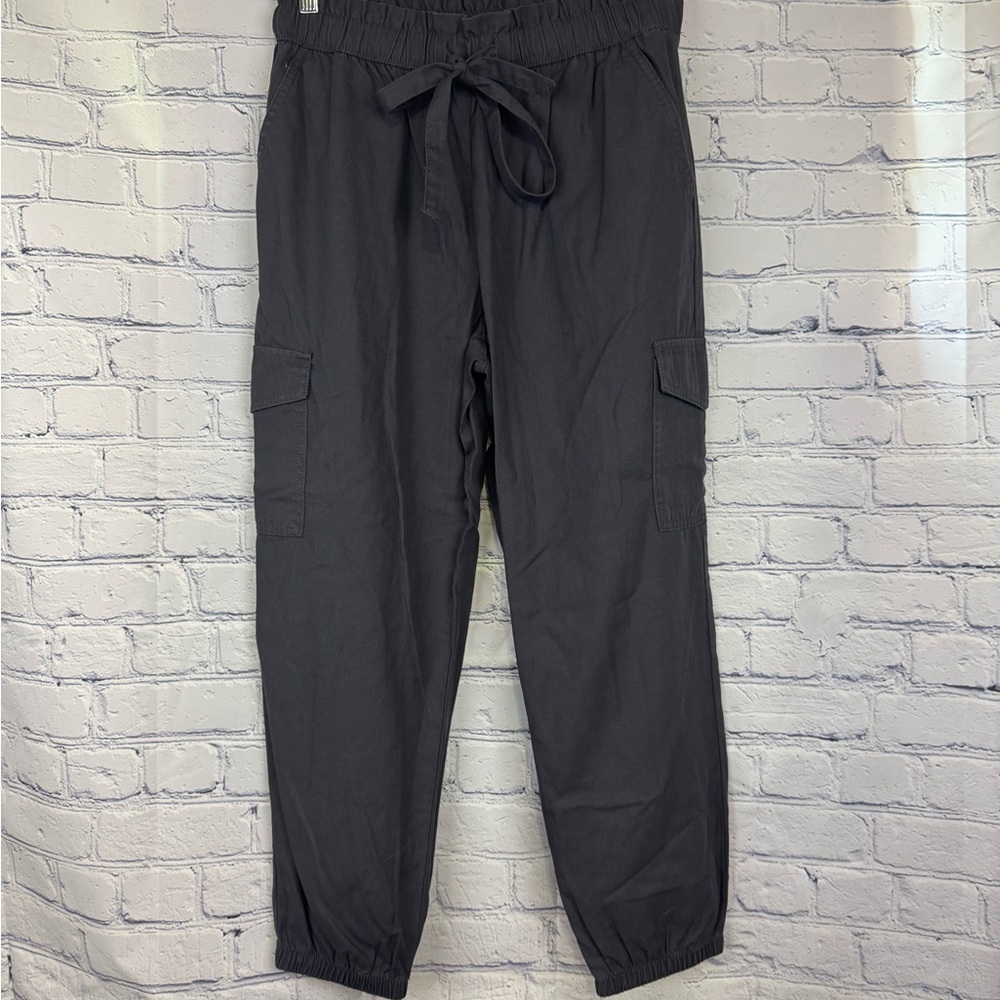 LOFT Dark Gray Joggers with Elastic Waistband